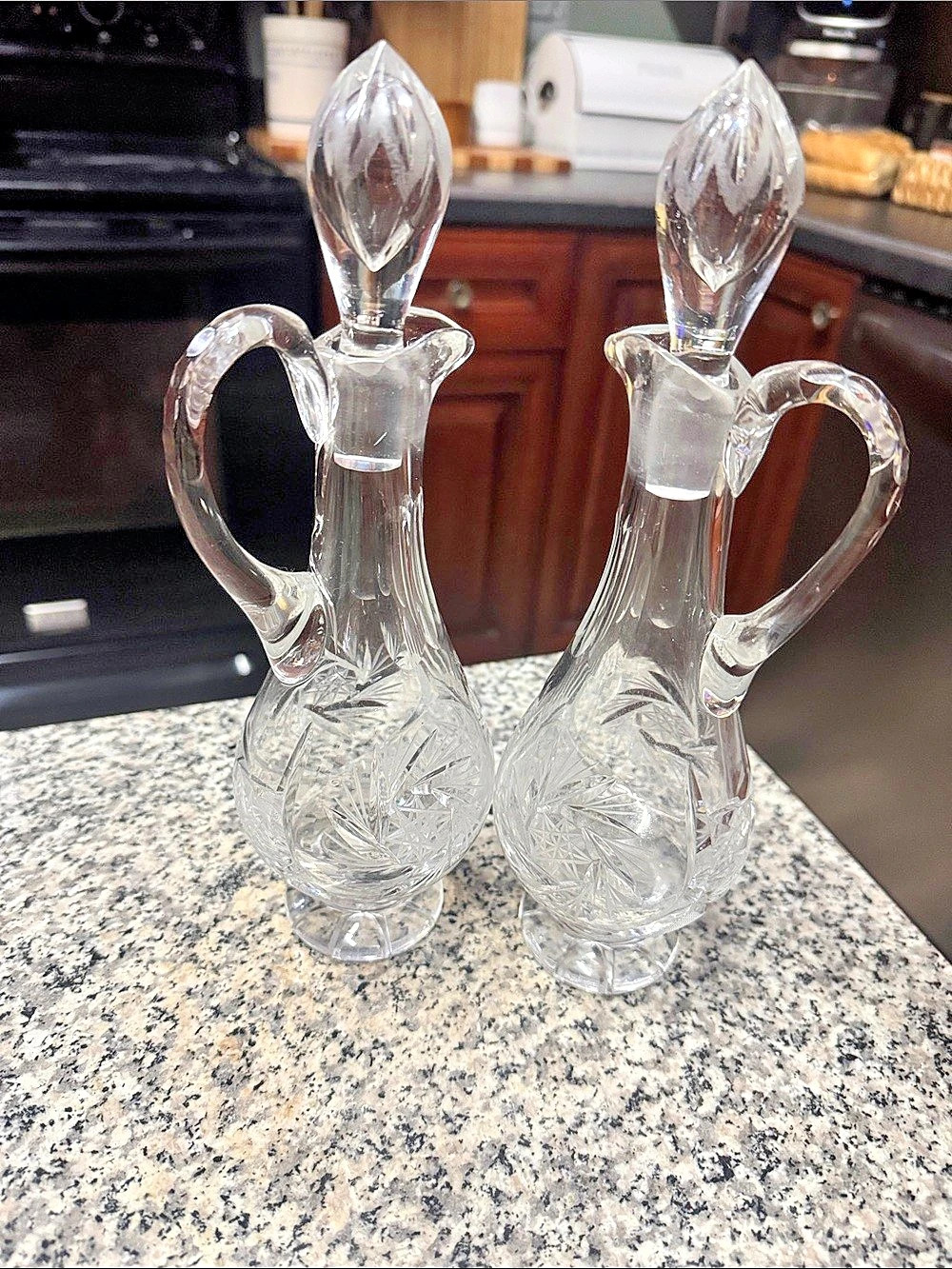 Cut Glass Decanter Set Clear